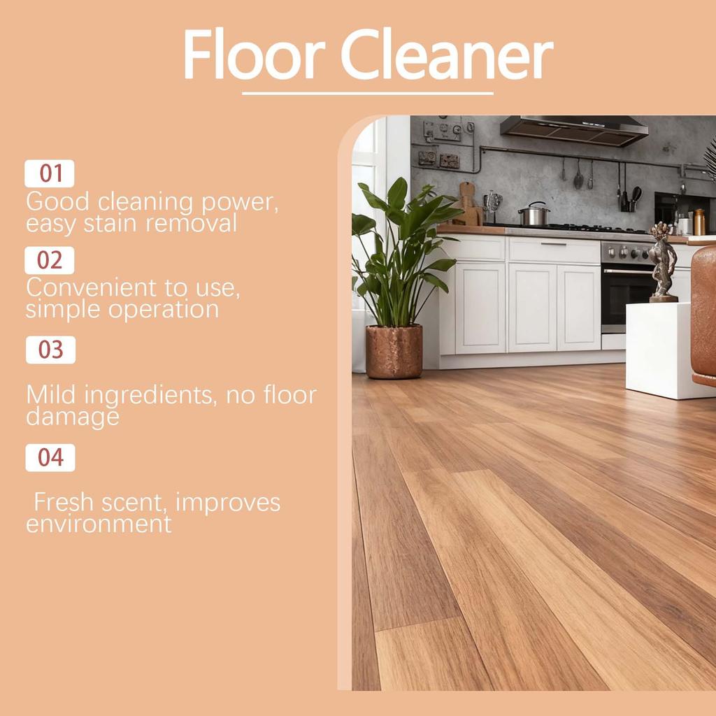 Household Hardwood Floor Cleaner, Floor Mopping Liquid, Mild and Non,irritating Cleaning Liquid,100ml