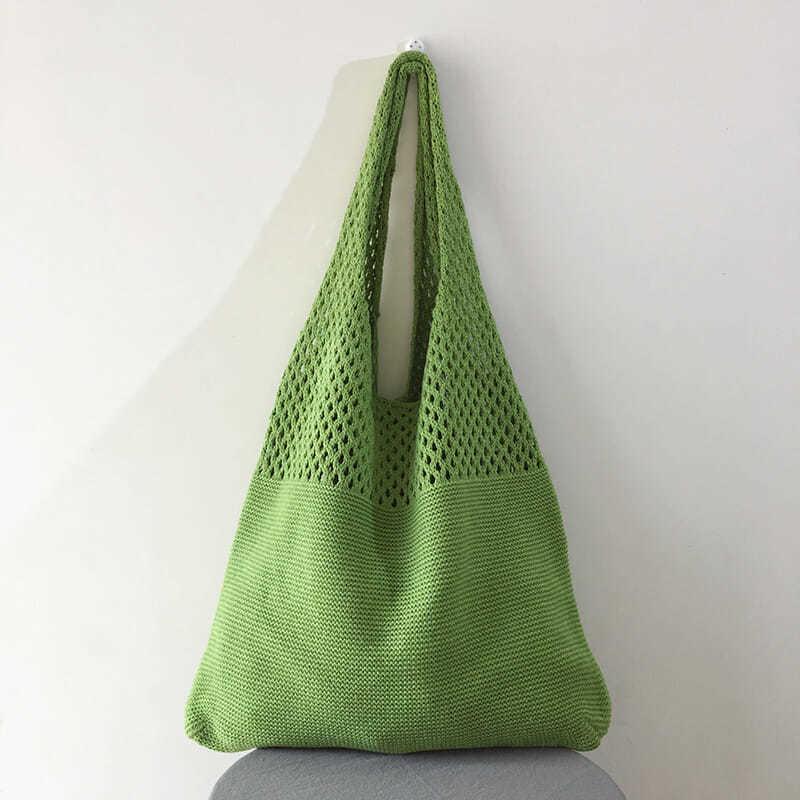 Spring/Summer Hollow Knit Handbag - Versatile Woolen Crossbody for Women