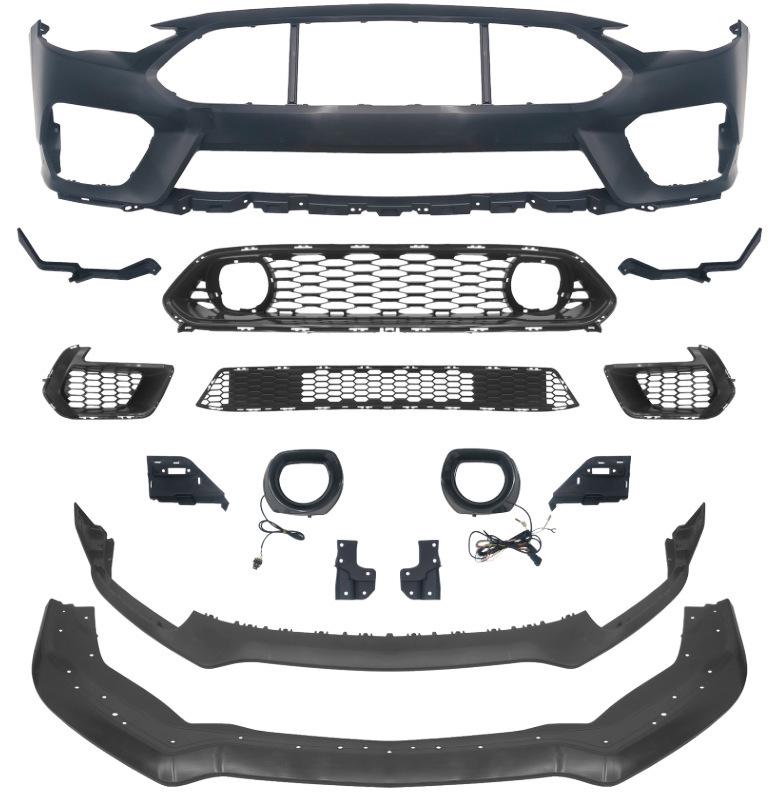 Compatible Front & Rear Bumper, Hood, and Fender for Ford Mustang GT500 Upgrade (2015-2023 Models)
