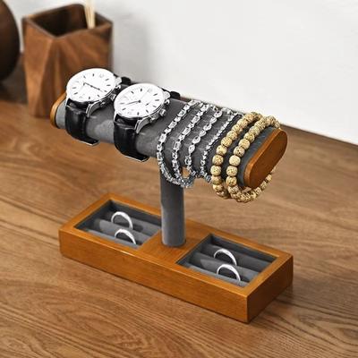 Massivholz Uhren-Displayständer T-Bar Uhrensammlung Uhrenhalter Schmuckorganisation Schmuck Armband-Organizer