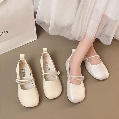 Mary Jane Schuhe im chinesischen Nationalstil Abendliche sanfte Brise mit Rock Französisch schöner Feenwind Flache Einzelne Schuhe Damenschuhe