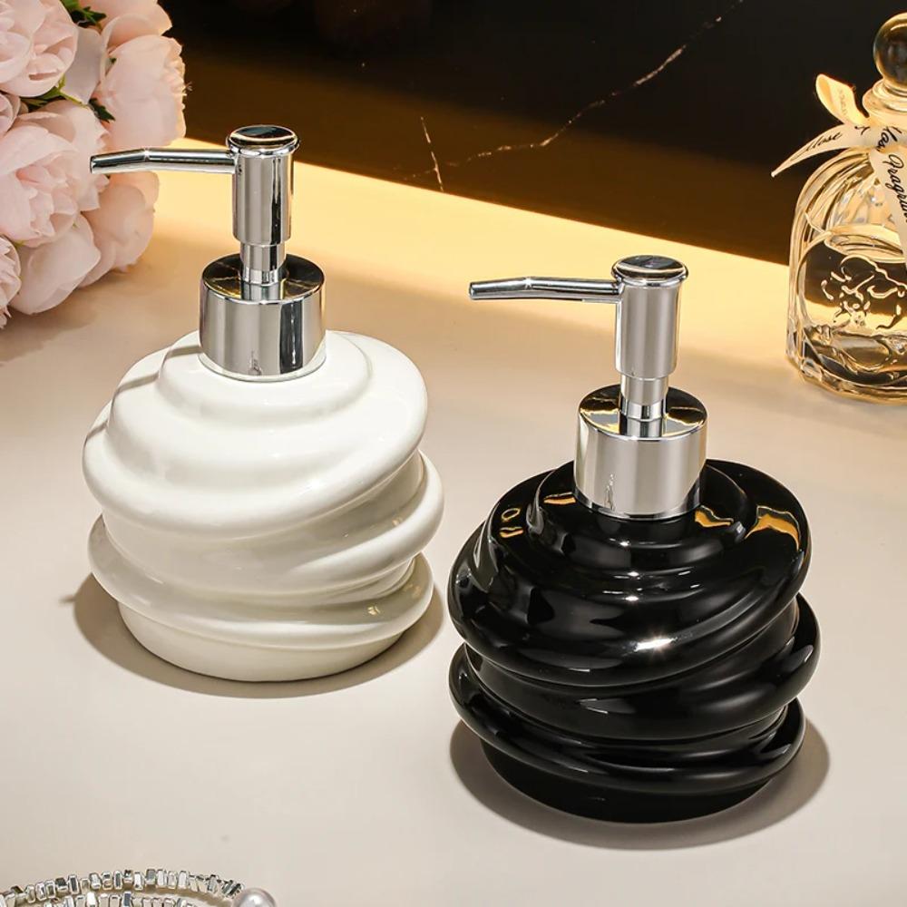 Ceramic Bottle Soap Dispenser Hotel Toilet Hand Wash Liquid Press Bottles Body Wash Shampoo Dispensing Shampoo Bath Gel Bottle