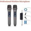 Wireless Microphone Dual Handheld Dynamic Microphone Professional Karaoke Mic for Stage Church Party School Live Speaker Meeting Show