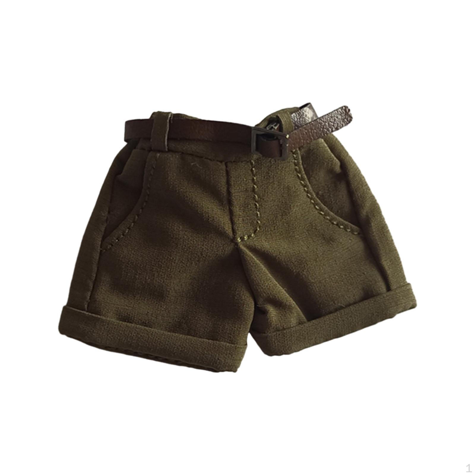 

1/12 женская фигурка шорты наряды костюм ручной работы стильные аксессуары модель кукла декор мягкий зелёный