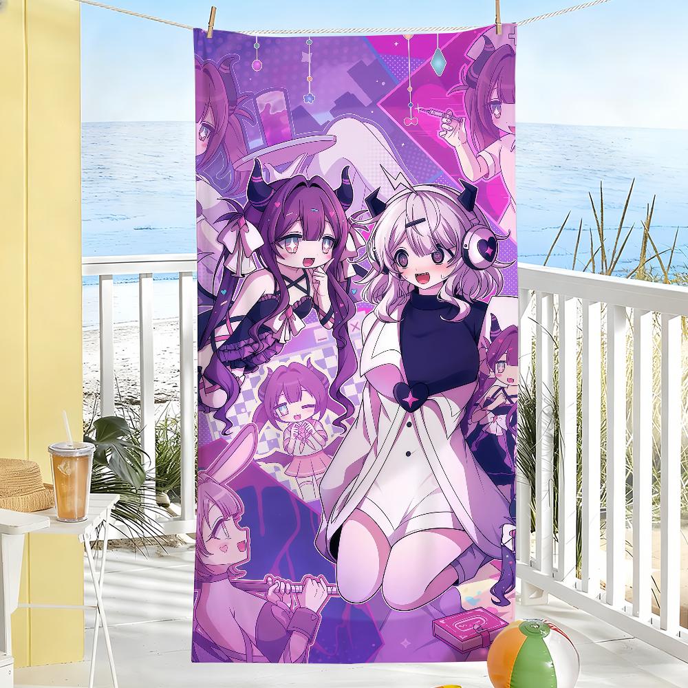 Game Y-Yunyun Syndrome Towel Sports Quick Dry Travel Camping Gear Sandproof Soft Light Large Beach Towel