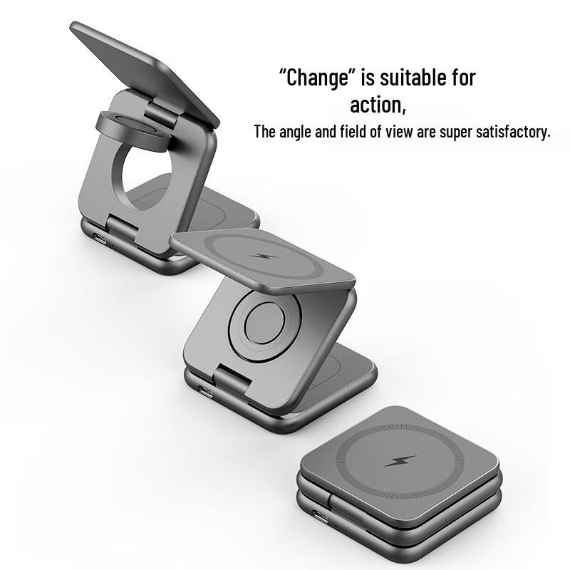 Foldable 3-in-1 MagSafe Wireless Charger for Apple Devices