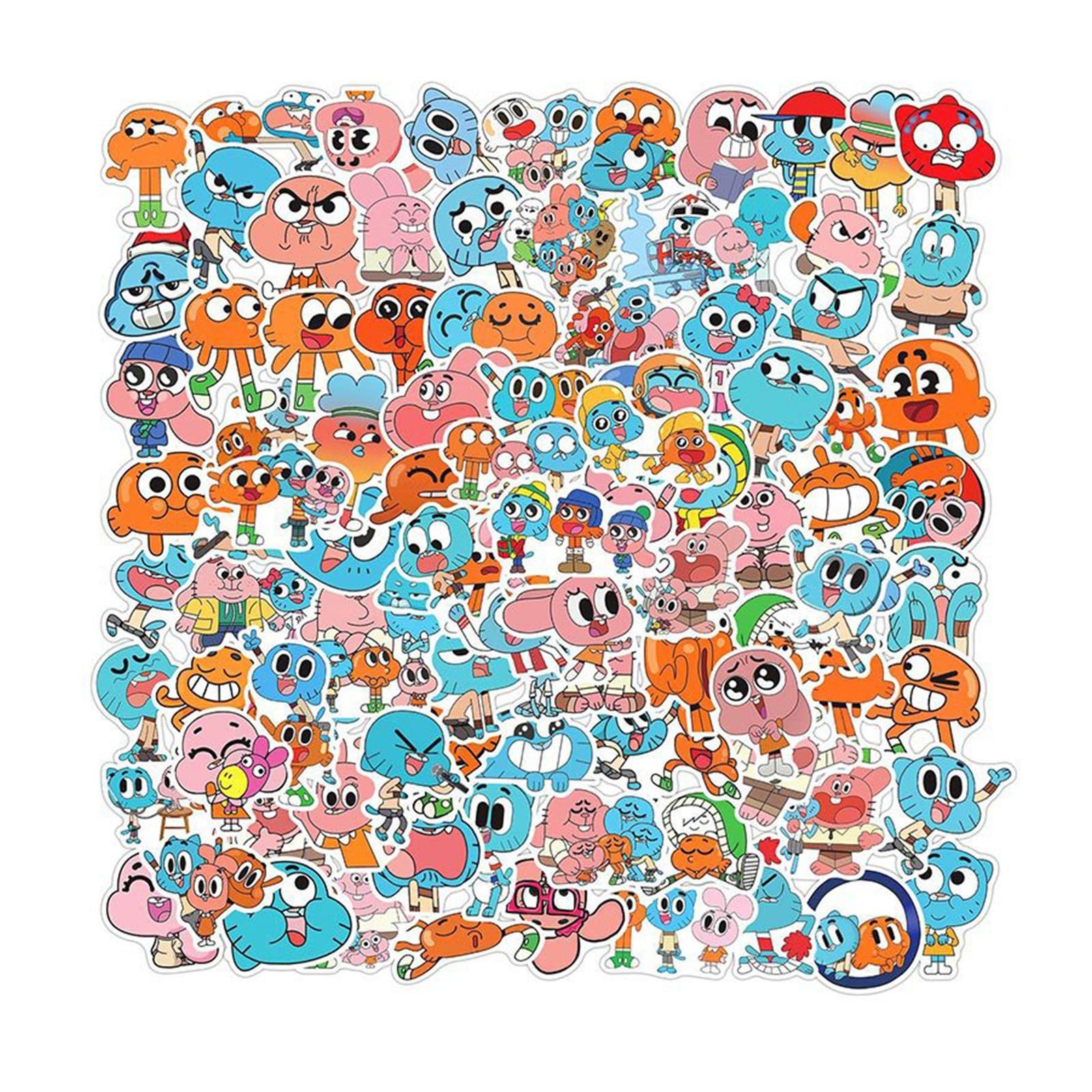 

Случайная отправка 100 мультяшных наклеек для украшения холодильников, самокатов, стаканов для воды, DIY персонализированные наклейки One Size