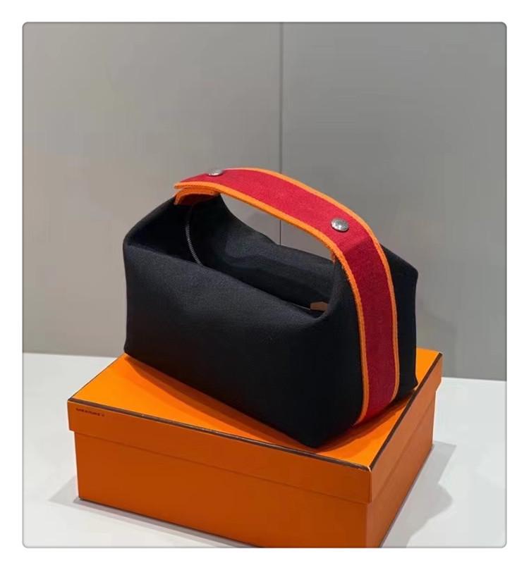 

2025 Холщовая сумка для ланча контрастного цвета и косметичка для туалетных принадлежностей - Женская одноплечевая большой вместимости 24CM