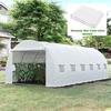 Greenhouse Replacement Cover ONLY Winter Garden Plant PE Cover with Roll-up Windows Door, 6 x 3 x 2m White