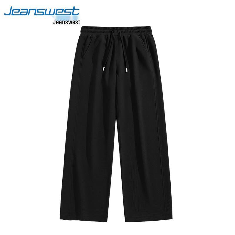 Jeanswest Men's Waffle Knit Straight-Leg Casual Pants