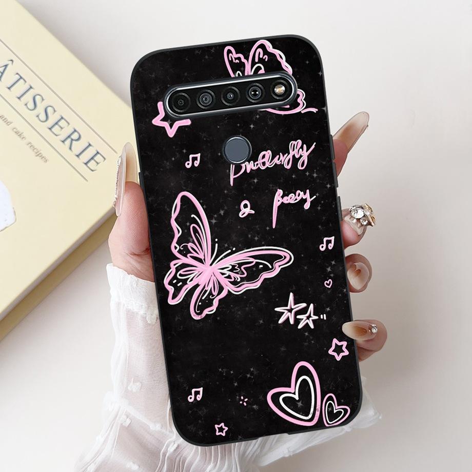 For LG K41s K51s K52 Q52 K61 Q61 K62 K22 2020 Phone Case Back Cover Soft Matte Silicone Slim Fundas Lovely Panda Rabbit Flower