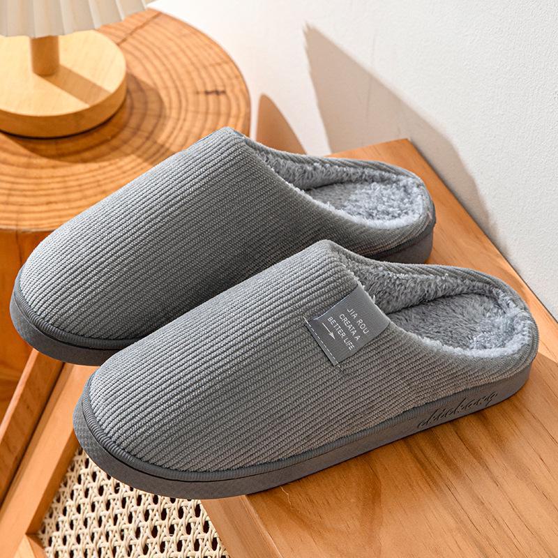 

Durable, Non-Slip, Odor-Free Cotton Slippers: Warm, Thickened Indoor Shoes for Guests. 36-37 сірий колір