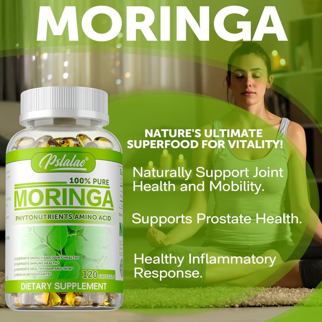 Moringa 1000mg - Antioxidants, Supports Metabolism, Immune, Skin and Hair Health