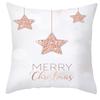 New Pink and Gold Christmas Peach Leather Velvet Pillowcase Festive Home Decoration Pillow Cushion Cover