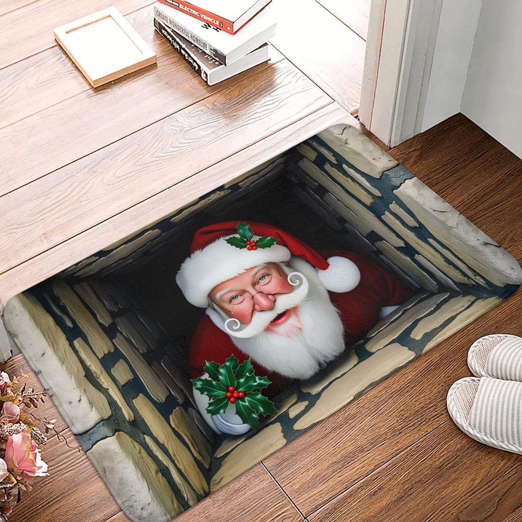 3D Visual Illusion Effect Stone Wall  Doormat Non-Slip Entrance Kitchen Bathroom Floor Door Mats  Garage Carpet Rug
