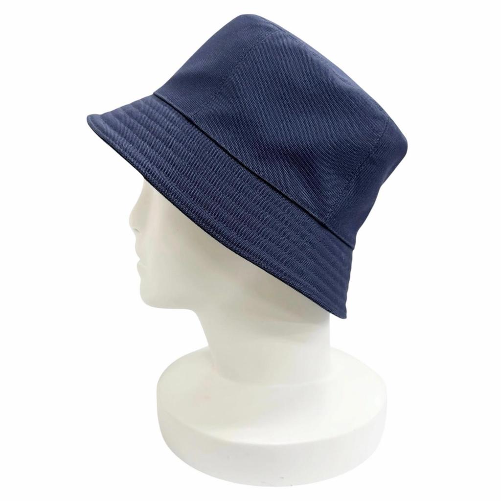 Excellent HERMES Hat EDEN Serie Parts Bucket Hat Navy Cotton Women 57 Used