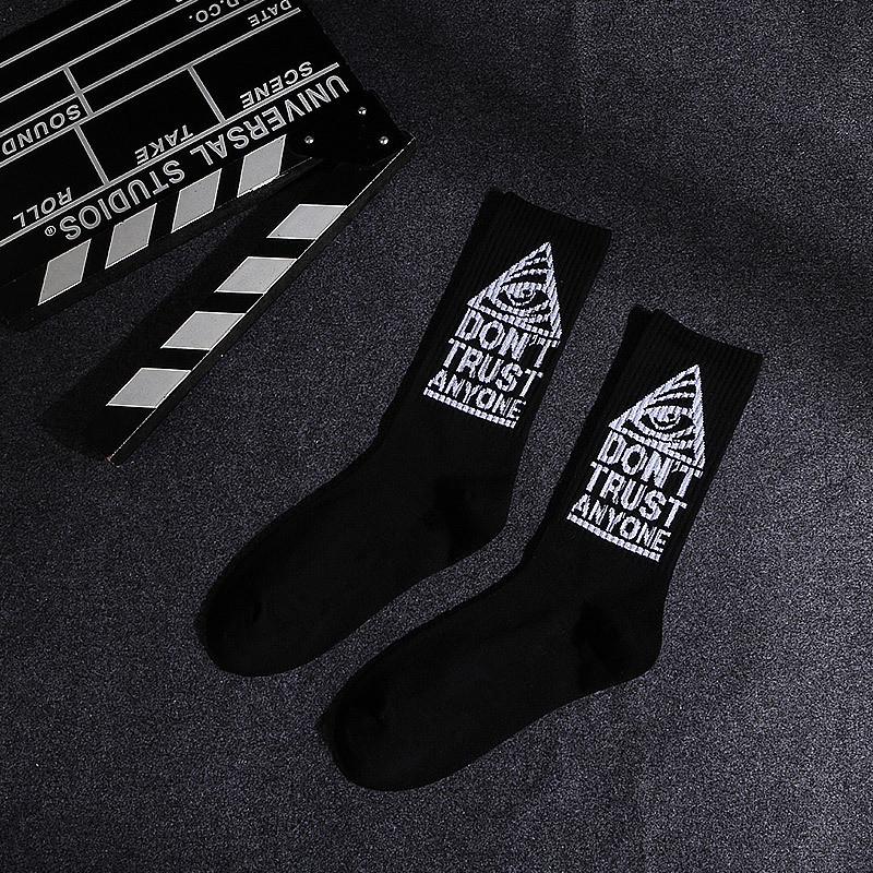 1 Pair Men Fashion Hip Hop Hit Color On Fire Crew Socks Red Flame Blaze Power Torch  Warmth Street Skateboard Cotton Socks