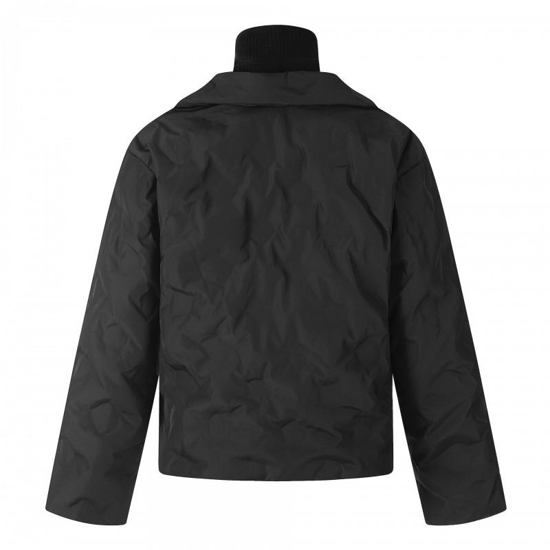 American Retro Stand Collar Down Jacket Men Women Winter Casual Loose Fit Solid Color Warm Outerwear