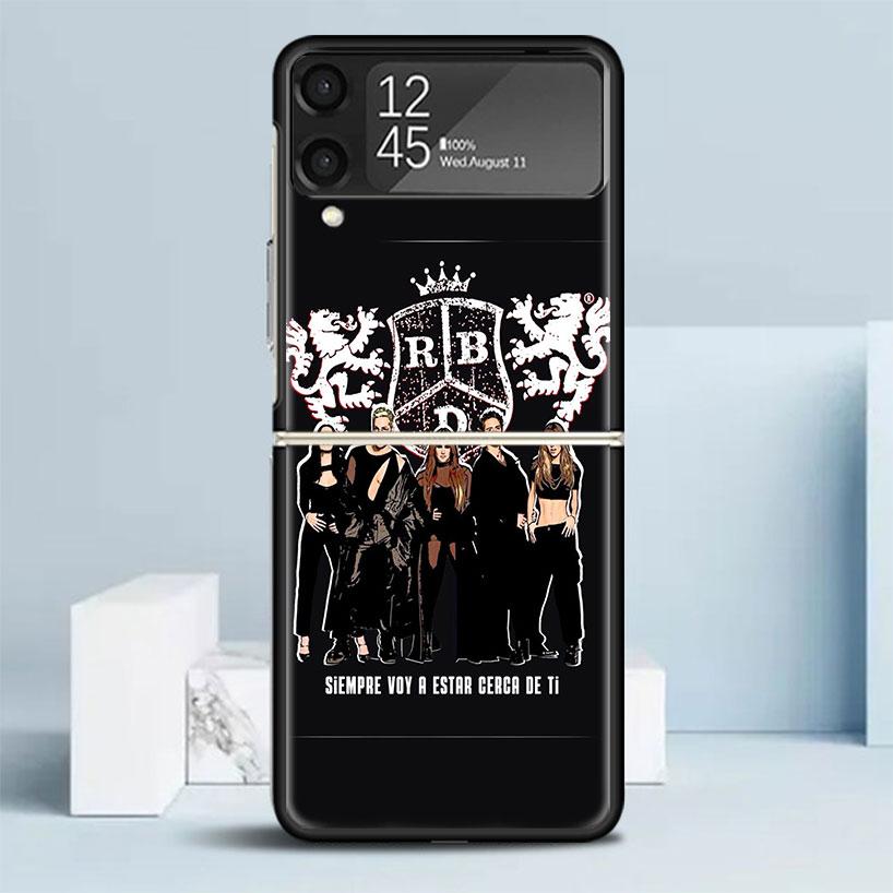 

F-Fashion RBD R-Rebelde Black Cover for Samsung Galaxy Z Flip 7 6 5 4 3 5G Phone Case Flip7 Flip6 Flip5 Flip4 Flip3 Pattern Case Samsung Z Flip 6