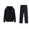 Solid Color Hooded Drop Shoulder Loose Pullover Long Sleeve Top And Mid Waist Elastic Pants Casual Sports Suit Men Suit AKLUA73-4+YWDT331-1