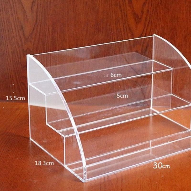 Cosmetics Storage Rack Acrylic Display Stand Dressing Table Multi Layer Organizational Shelves Desktop Ladder Type Showcase Box