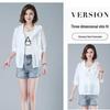 Women's Sun Protection Lightweight Long Sleeve Jacket - Style Short Casual Versatile Summer Sunscreen Shirt