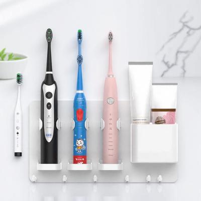 Elektrischer Zahnbürstenhalter Wandmontage Badezimmer Organizer Regal für 3 Zahnbürsten Kein Bohren erforderlich