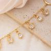 New Double Hoop Star Teardrop Zircon Tassel Pendant Rings for Women Boho Tarnish Free Waterproof Luxury Vintage Jewelry Gifts
