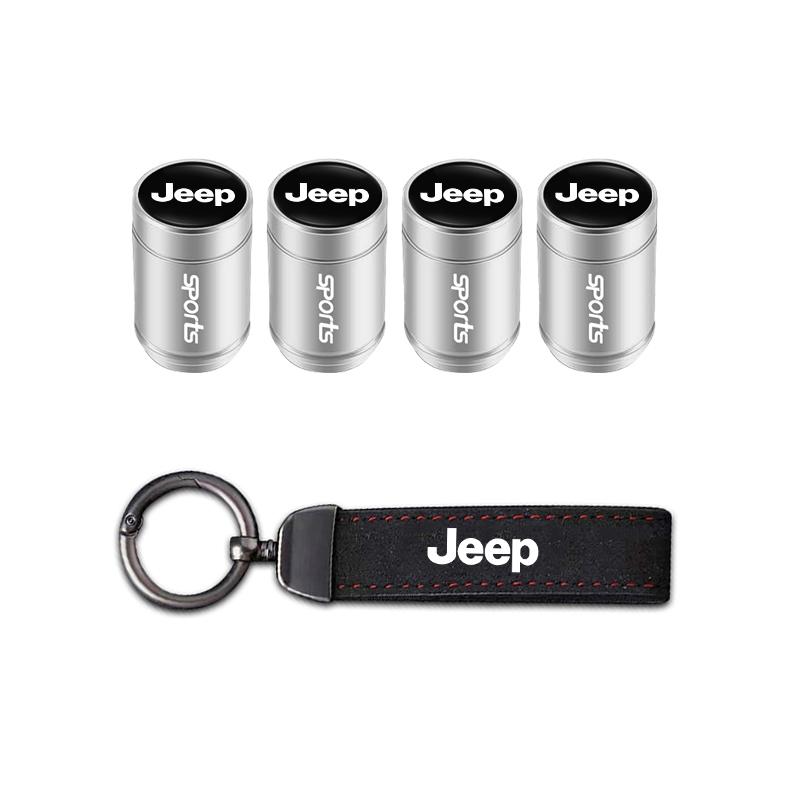 Cup Holders Car Tire Wheel Valve Caps Cover/Car Key Chain Ring Keychain For Jeep Wrangler Grand Cherokee Avenger Compass Wagonee