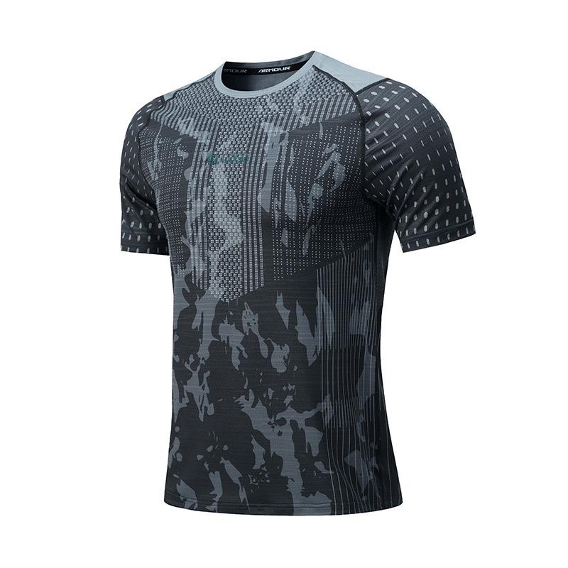 

Мужская весенне-летняя дышащая быстросохнущая эластичная футболка с логотипом бренда Large