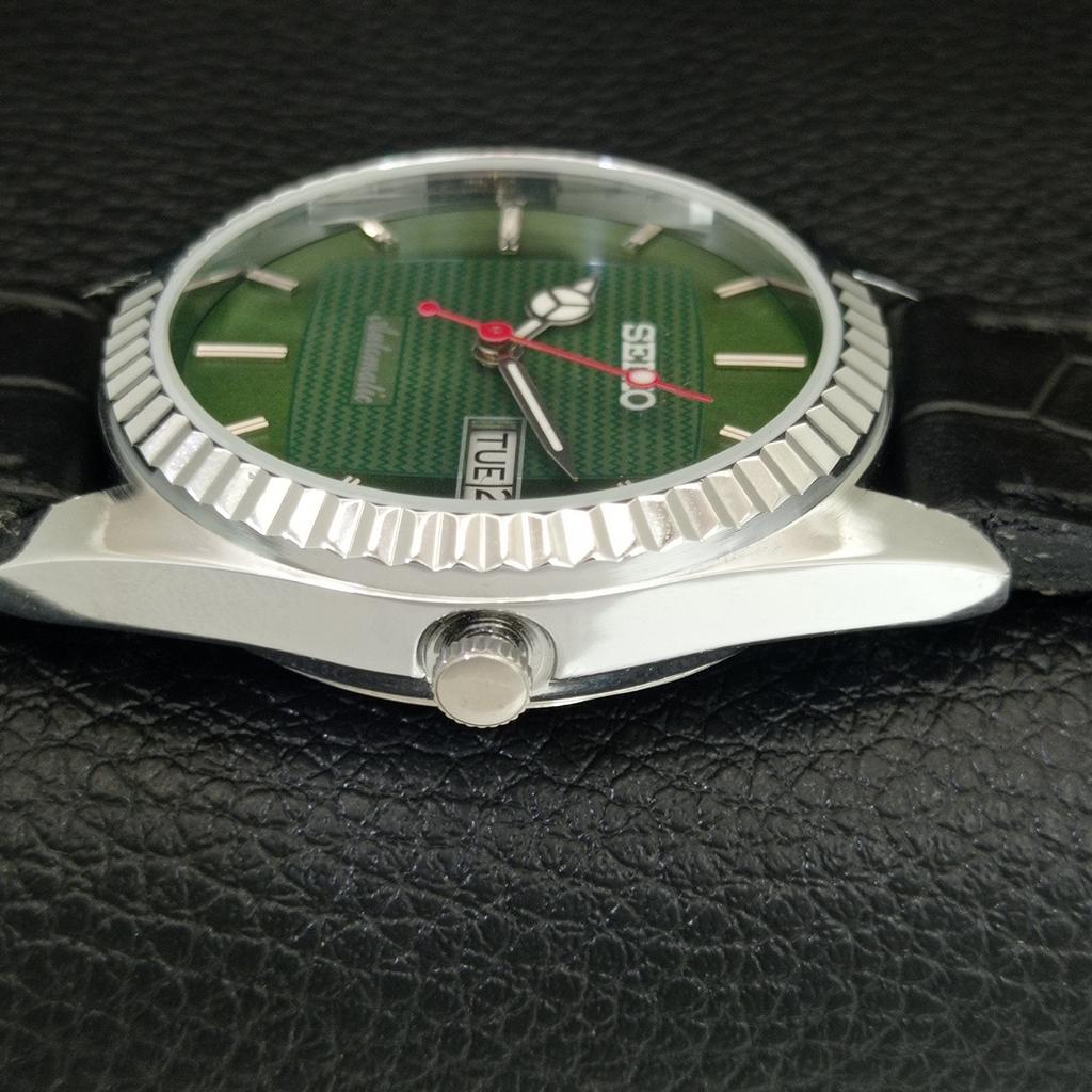 REFURBISHED SEIKO AUTOMATIC 6309A VINTAGE JAPAN MENS GREEN DIAL WATCH a443149-1