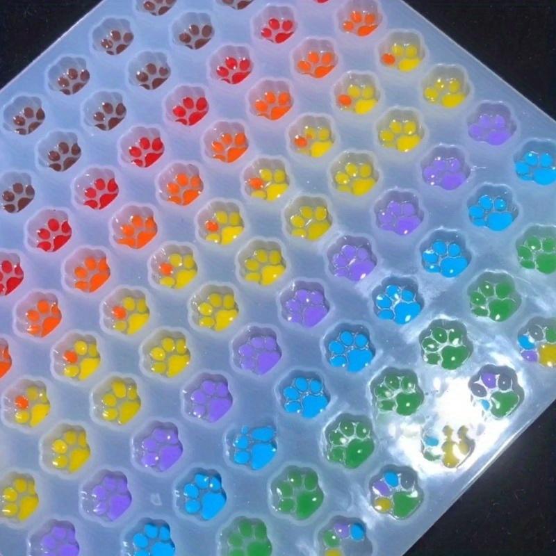 Handmade Mini Cat Paw Shape Wax Seal Stamp Silicone Mold for DIY Craft Adhesive Waxing Cards Envelope Mould Making Tool Supply