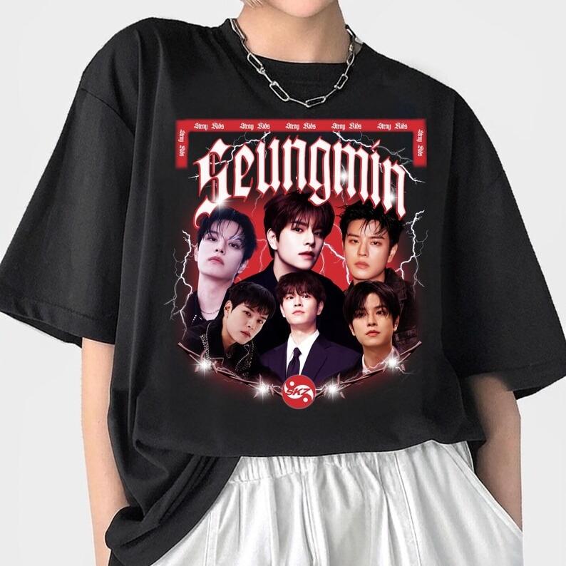 Retro Seungmin Stray Kids Kpop T-shirt, Stray Kids Karma Album Shirt, Stray Kids Ceremony Shirt, Stray Kids Dominate SKZOO World Tour 2026 4XL