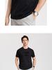 Langdeng Men's Fashion Leisure Comfortable Long Staple Cotton Versatile Round Neck T-shirt