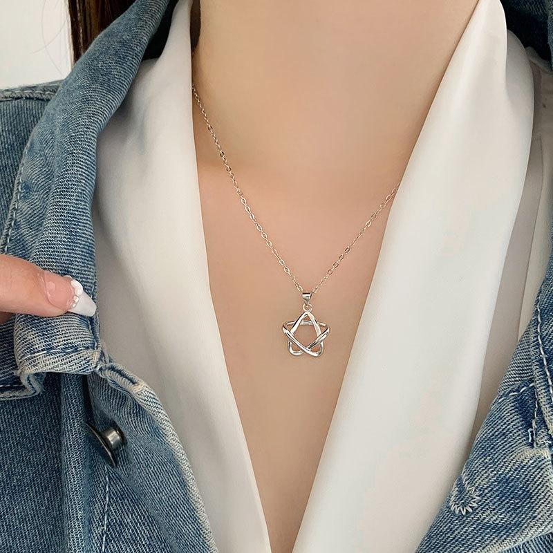 Star Necklace Simple Korean Style Collarbone Chain Versatile Fashion Star Necklace Women