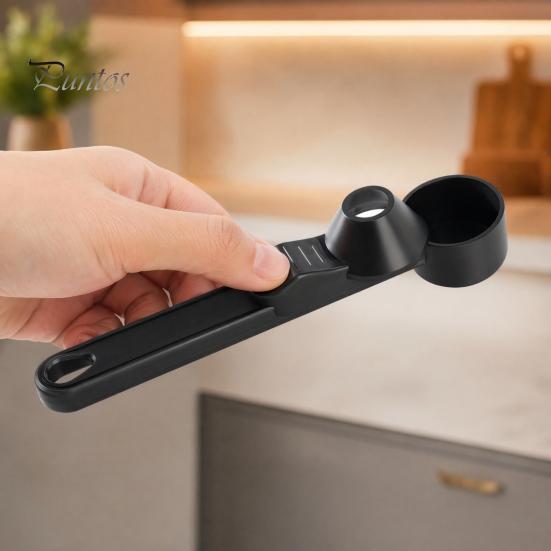 Misurino in Polvere con Manico Esteso, Cucchiaio di Misurazione Quantitativa Precisa, Cucchiaio da Raccolta con Chiusura Scorrevole Design a Prova di Perdite, per Caffè Latte