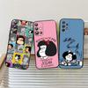Comics Mafaldas Phone Case Back Cover for Samsung S24 Ultra S22 S23 S20 Fe S21 Plus Galaxy A54 A34 A24 A53 M54 Note 20