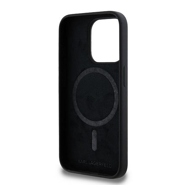 Karl Lagerfeld Klhmp15Xskchpplk Iphone 15 Pro Max 6.7 Czarny/Black Hardcase Silicone Karl & Choupette Magsafe