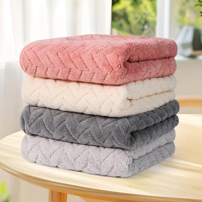 Luxury Towel ,ultra-soft, Highly Absorbent, Non-fading, Retro Style Bathroom Plain Towel, High-quality Towel, Bathroom Accessories