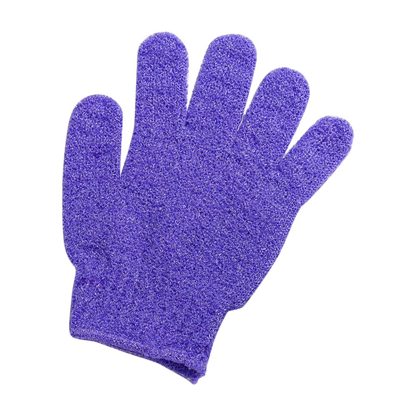 

Shower Bath Gloves Exfoliating Body And Facial Cleansing Gloves, Dead Skin Remover, Reversible Microfiber Shower Body Gloves For Adults And Children One Size фиолетовый