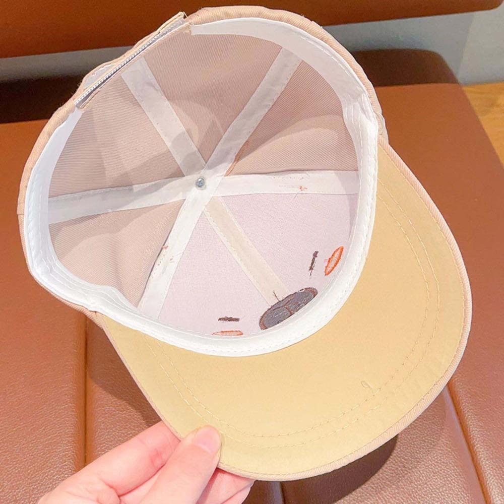 Thin Children Baseball Hat Breathable Baby Sunscreen Hat Capybara Peaked Cap  For Babies Aged 2-5