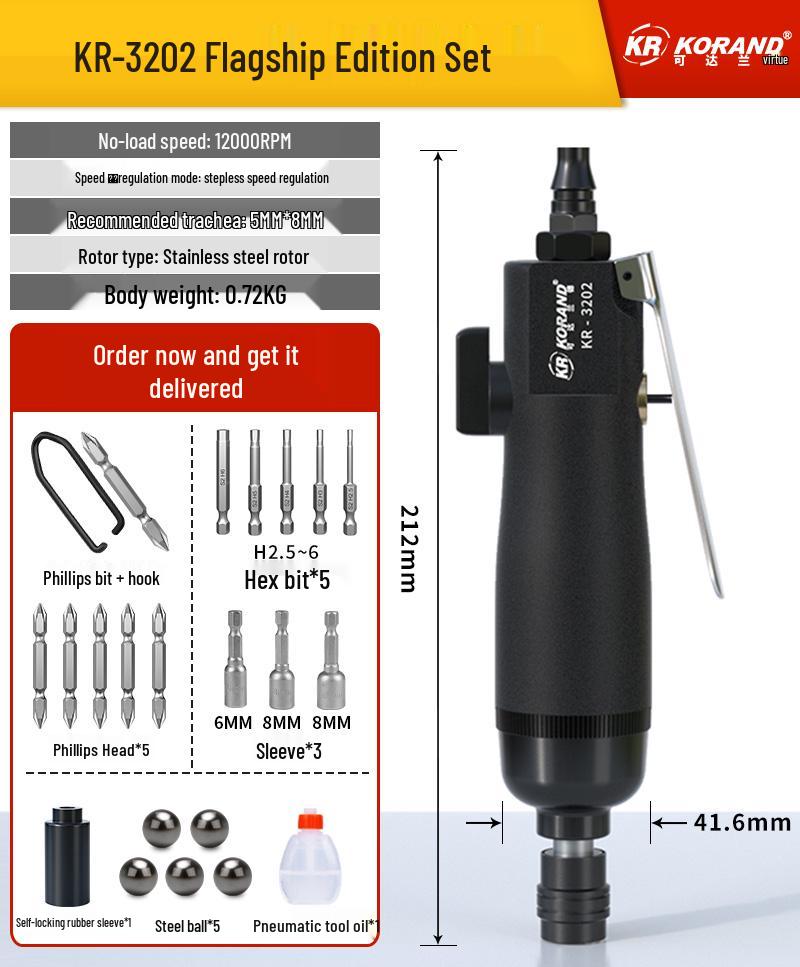 Keda Land Pneumatic Wind-Powered Screwdriver Tool