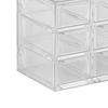 9 Grids Desktop Storage Box Multipurpose Clear Divided Drawer Space Saving Dustproof Storage Container Cosmetic Storage