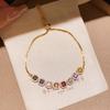Sea Crystal Zirconia Water Drop Bracelet: Light Luxury Cool Style Jewelry for Women