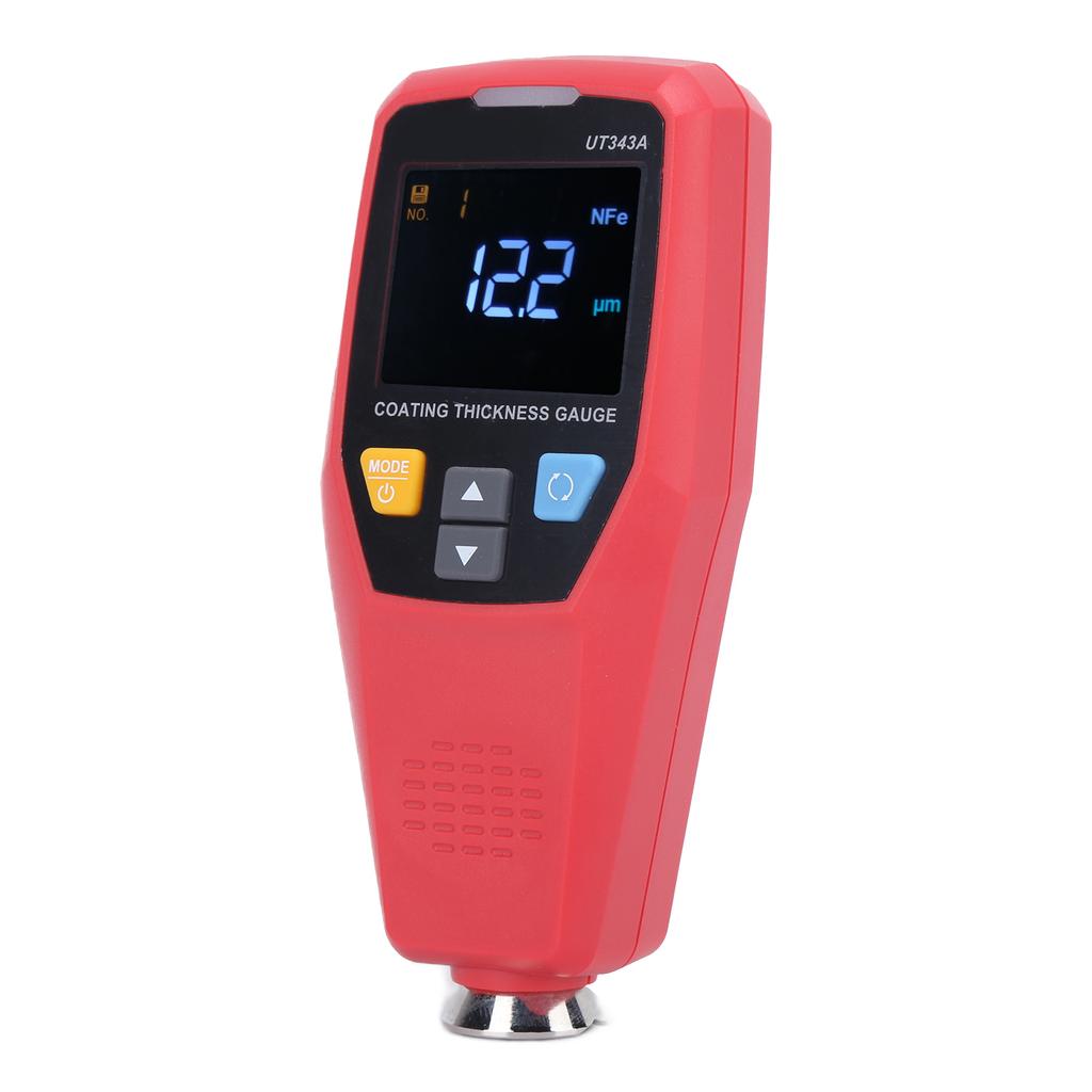 Miernik grubości powłoki UT343A Ręczny miernik grubości lakieru samochodowego z kolorowym wyświetlaczem EBTN