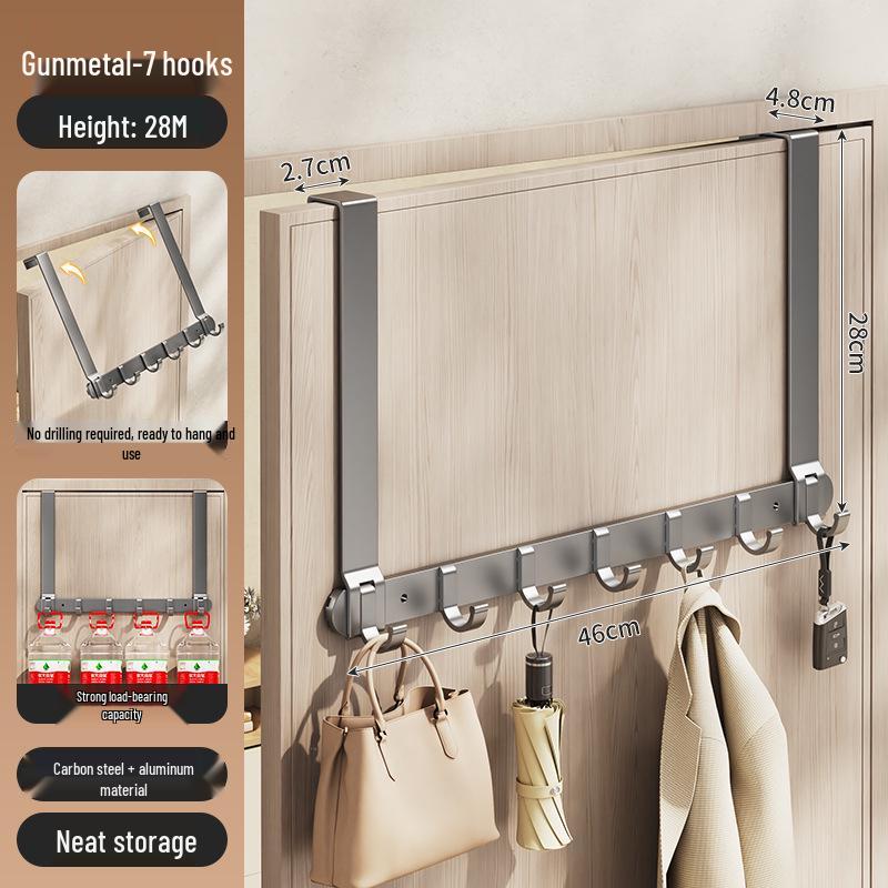 Silent Adhesive Wall-Mounted Clothes Hanger Hook for Bedroom Doors
