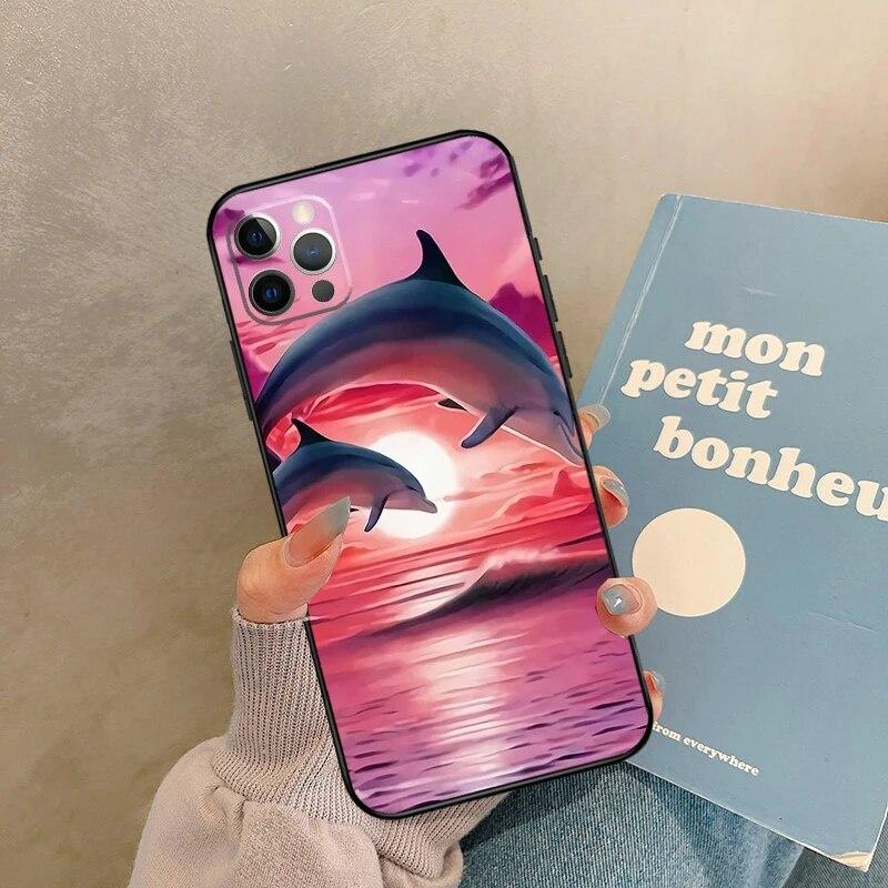 Dolphin Phone Case For iPhone Samsung Galaxy Redmi Xiaomi Oppo OnePlus Note S A 7 8 9 10 11 12 13 14 20 21 22 23 53 54 Pro Max Plus Ultra TPU Soft