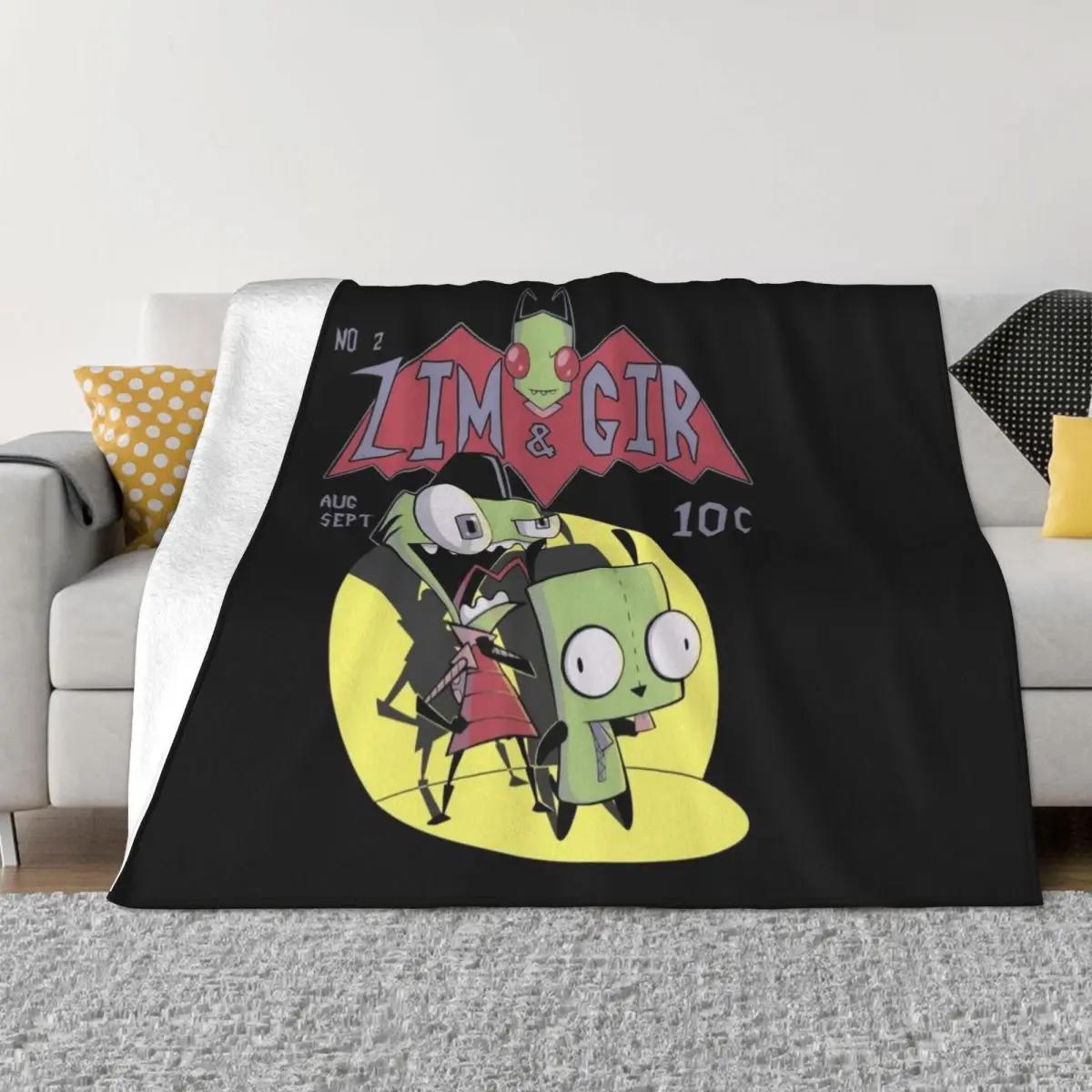 Zim and Gir Throw Blanket Luxury Designer Blanket warm blanket for winter Luxury Throw Blanket blankets and blankets 30x40in