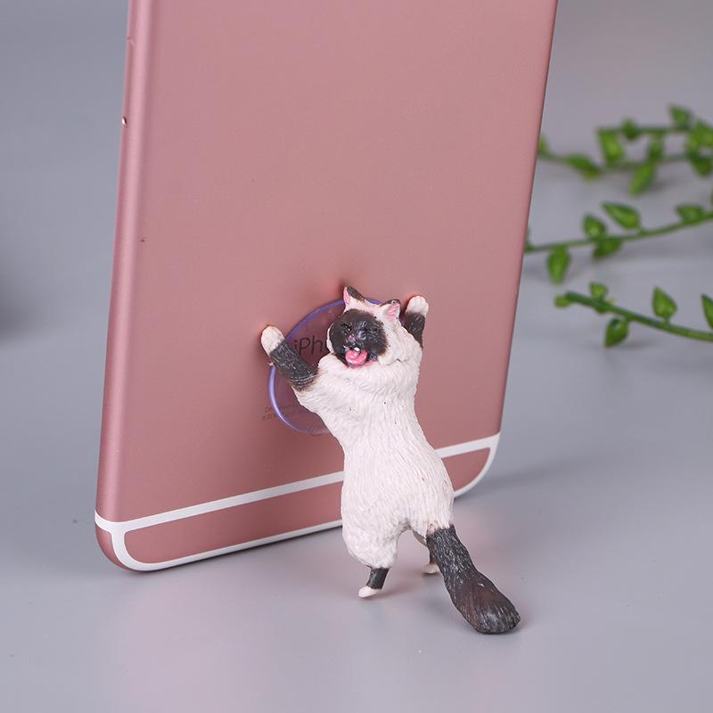 Kawaii Cute Cat Desktop Phone Holder Lovely Stand Lazy Bracket Universal Phone Suction Cup Stand for IPhone Samsung Huawei Xiaomi