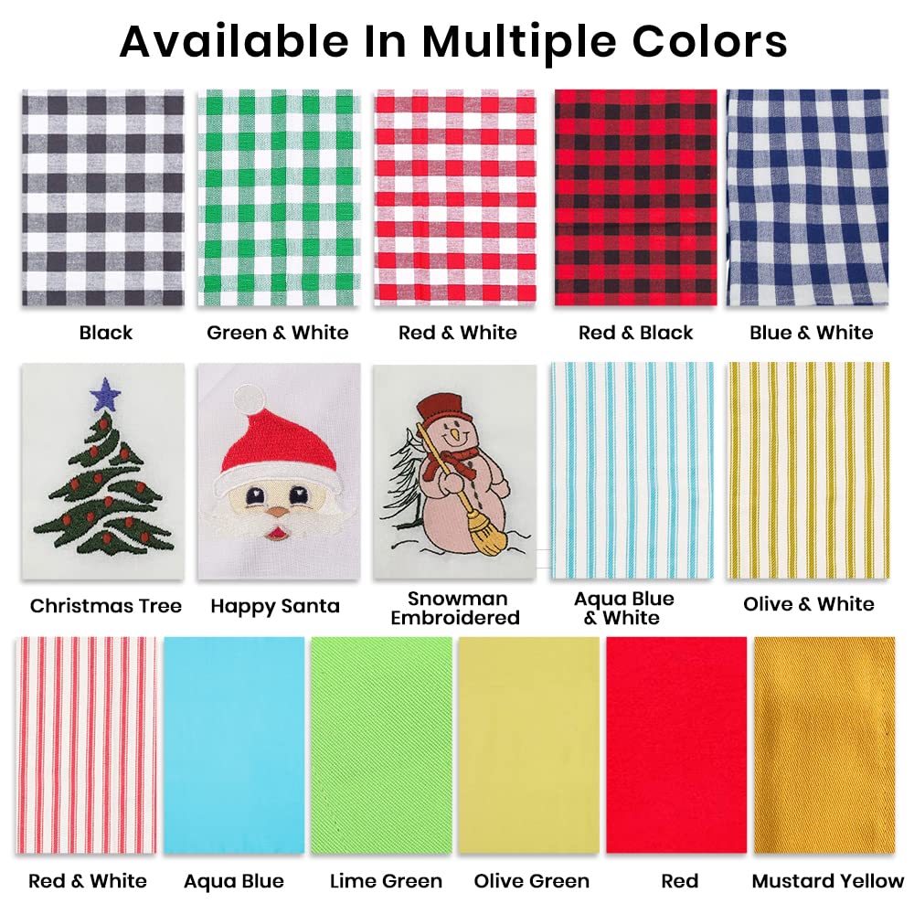 French Stripes Dinner Napkin, Red and White Stripes, Pack of 12, 100% Pure Cotton, 18" X 18", Table Napkin STRW12 Dinner Napkin